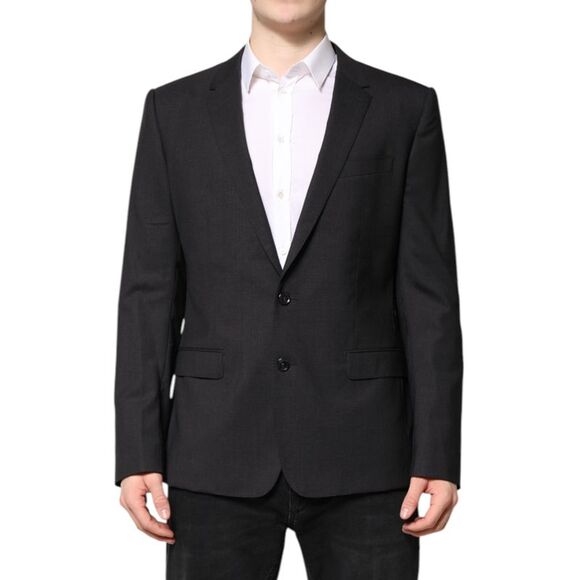 Dolce & Gabbana Dark Gray MARTINI Single Breasted Men's Jacket